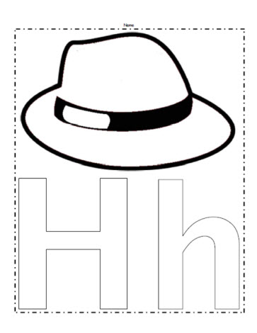 The Letter H Coloring Page